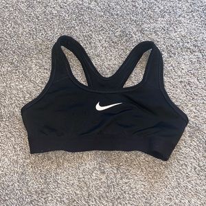 NIKE black racer back sports bra